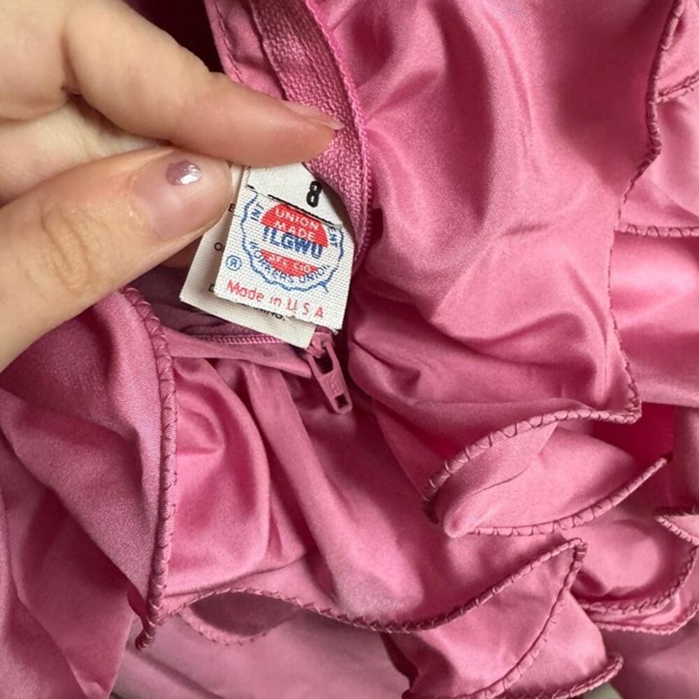 VTG 80s Ruffle Prom/Party Dress - Picture 5 of 5